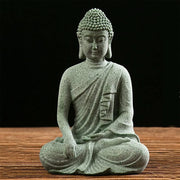 Statue Bouddha en gres naturel, posture de meditation zen assise — VITALIA PARIS