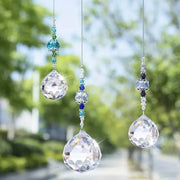 Lot de trois attrape-soleil en cristal avec prismes facettés