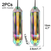 Dimensions des deux prismes attrape-soleil de 12 cm