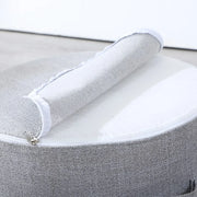 Coussin de méditation en lin, détail housse amovible zippée — VITALIA PARIS