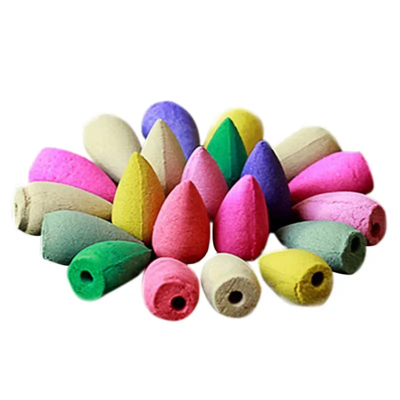 Lot de 50 cônes d’encens à reflux assortis