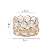 Dimensions du photophore doré : 6 cm de diamètre et 4 cm de haut