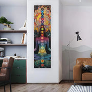 Tenture murale mandala méditation, art décoratif coloré — VITALIA PARIS
