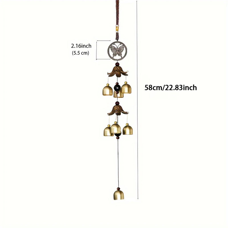 Carillon à cloches double rang – finition laiton