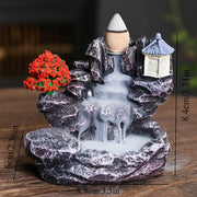 Porte-encens reflux en cascade, fumée descendante effet rivière zen — VITALIA PARIS