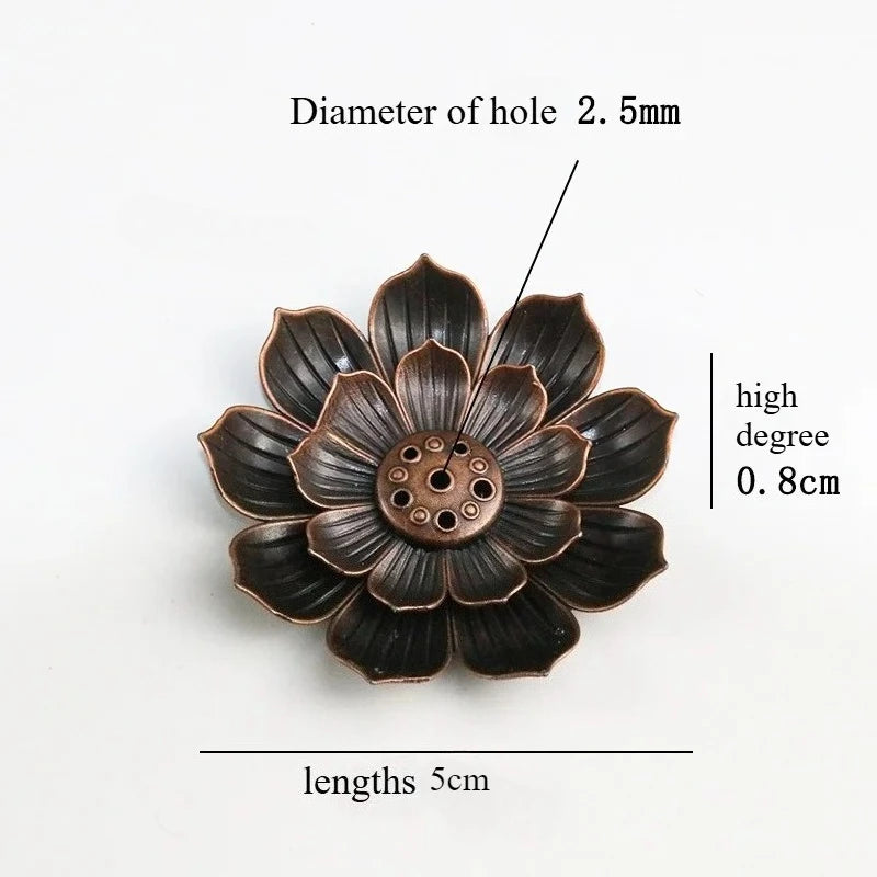 Porte-encens lotus en alliage — 5 cm