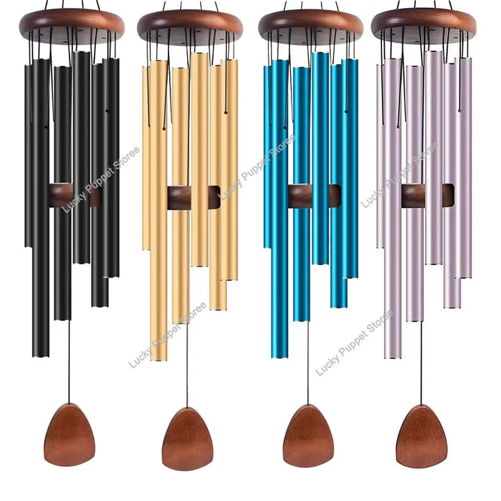 Carillon éolien rétro en tubes métalliques, plusieurs coloris — VITALIA PARIS