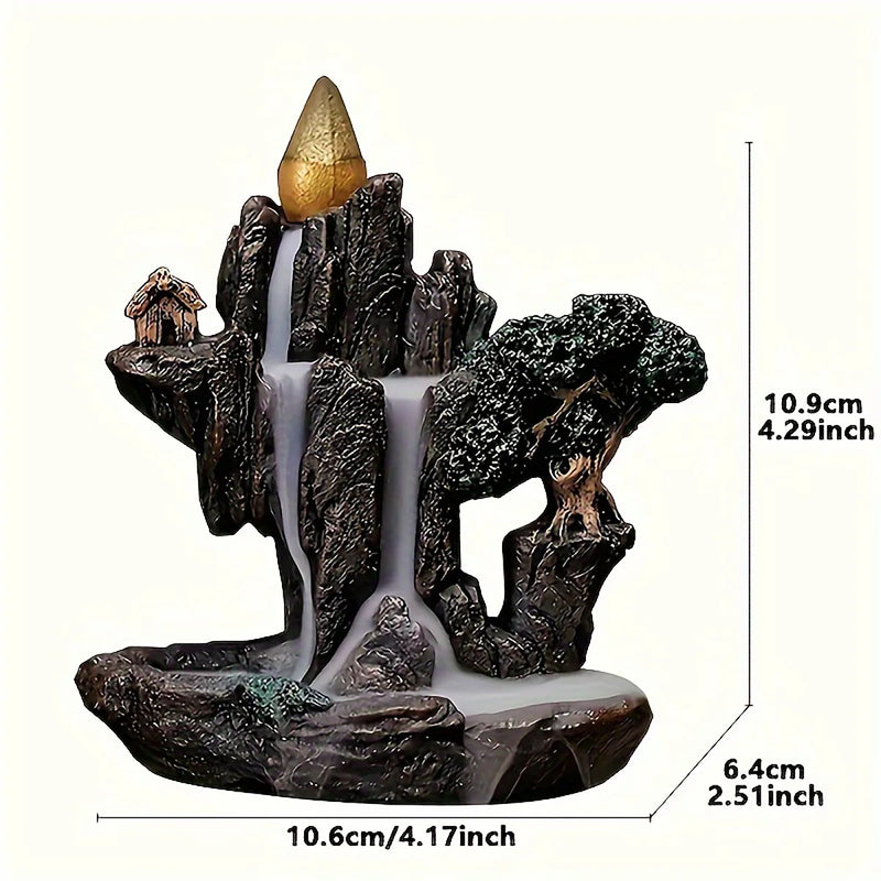 Brûleur d’encens Double Cascade + 60 cônes