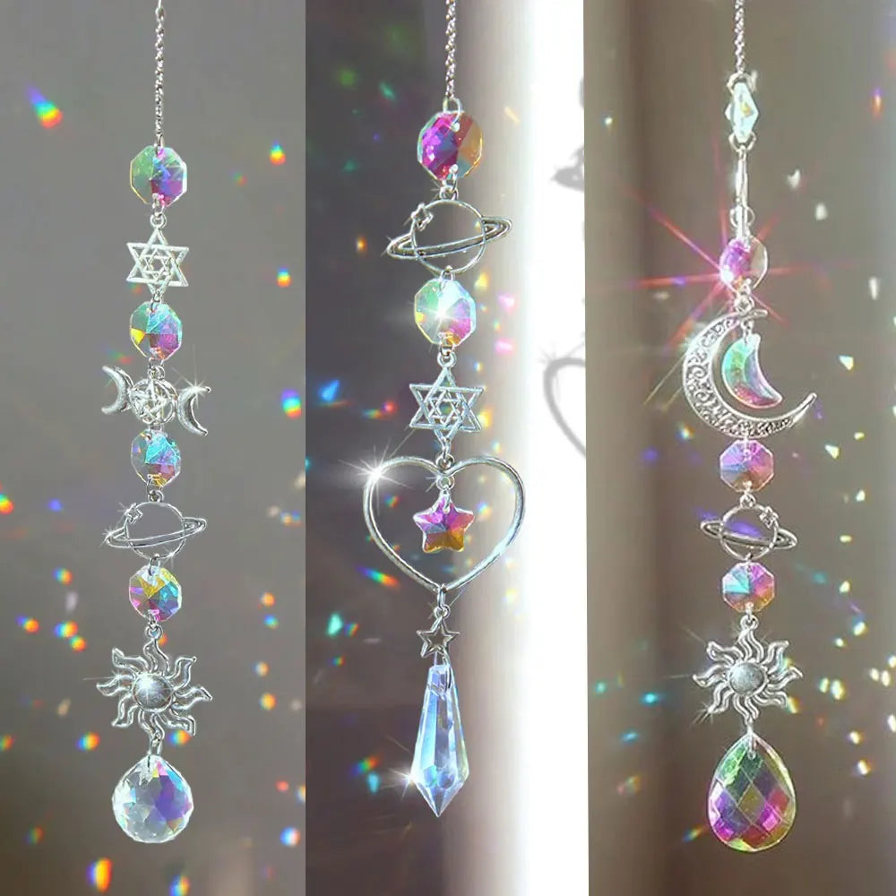 Attrape-soleil cristal arc-en-ciel – 4 modèles ou lot de 3