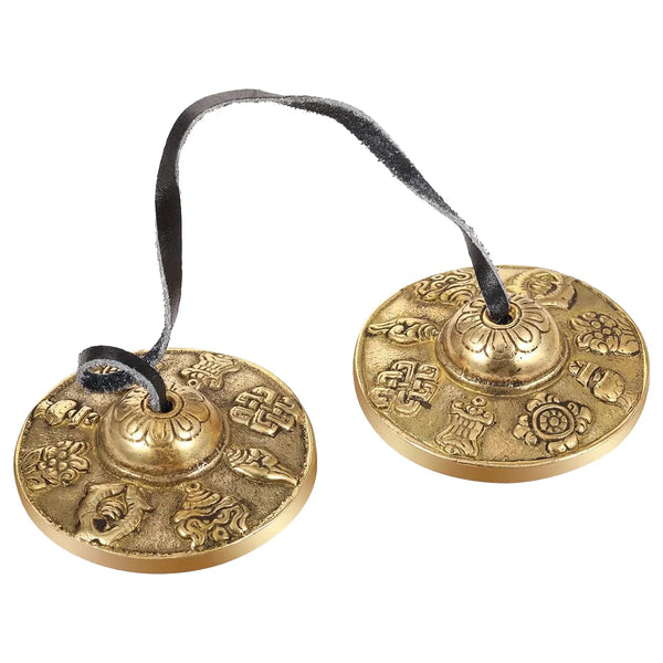 Tingsha, cymbales tibétaines en laiton – la paire