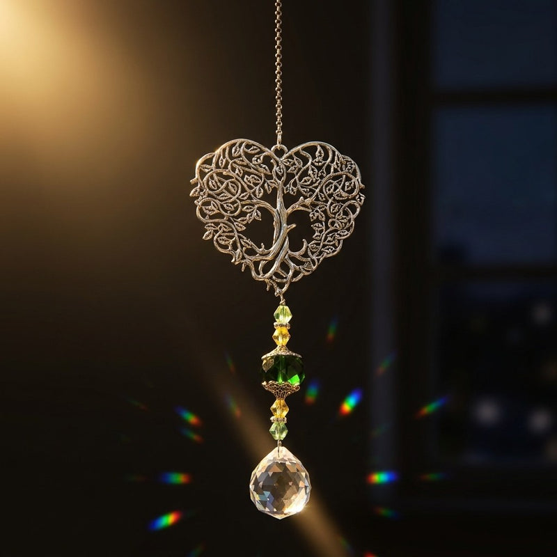 Attrape-soleil arbre de vie vert – 35 cm