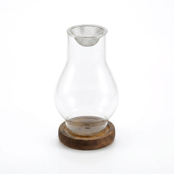 Kit Rituel de l’oliban — brûle-résine en verre et 100 g d’oliban — Brûle-résine en verre sur socle en bois