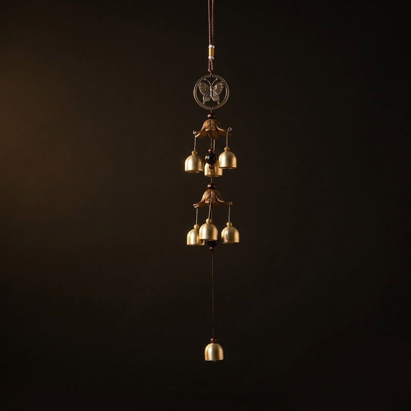 Carillon à cloches double rang – finition laiton
