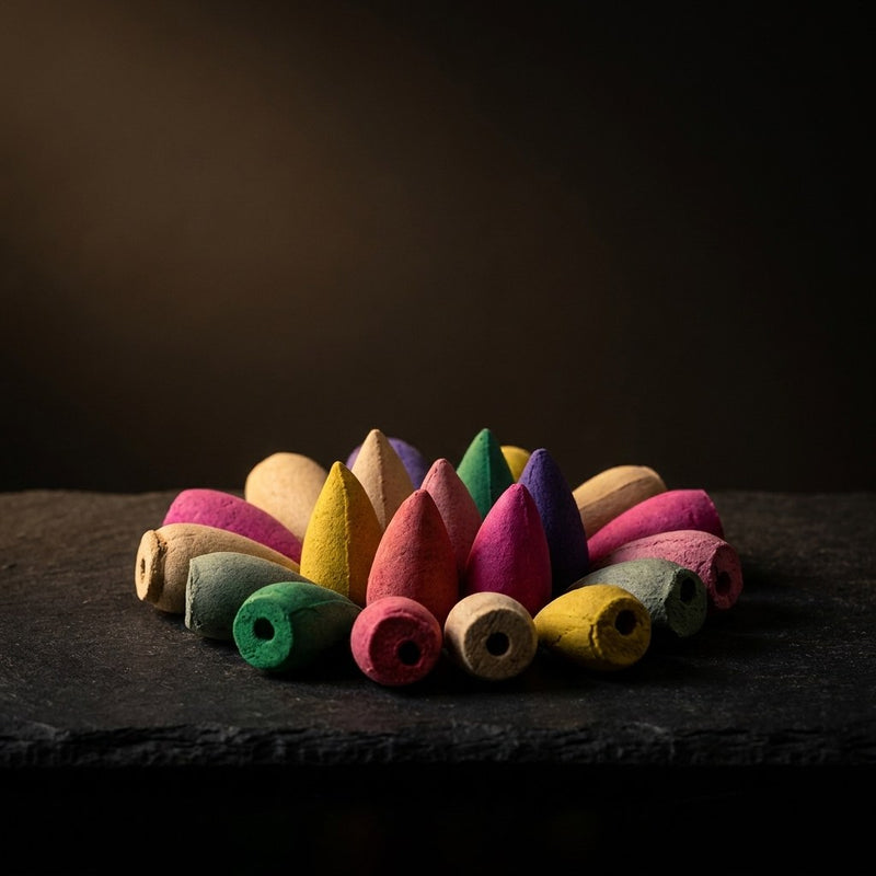 Lot de 50 cônes d’encens à reflux assortis