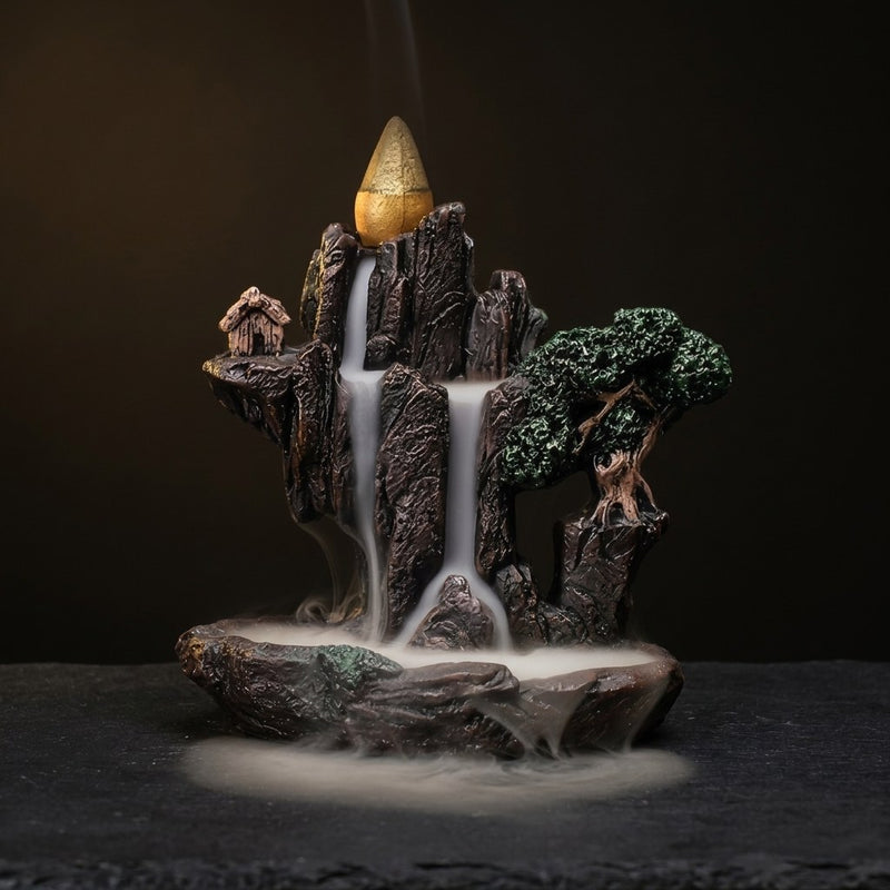 Brûleur d’encens Double Cascade + 60 cônes