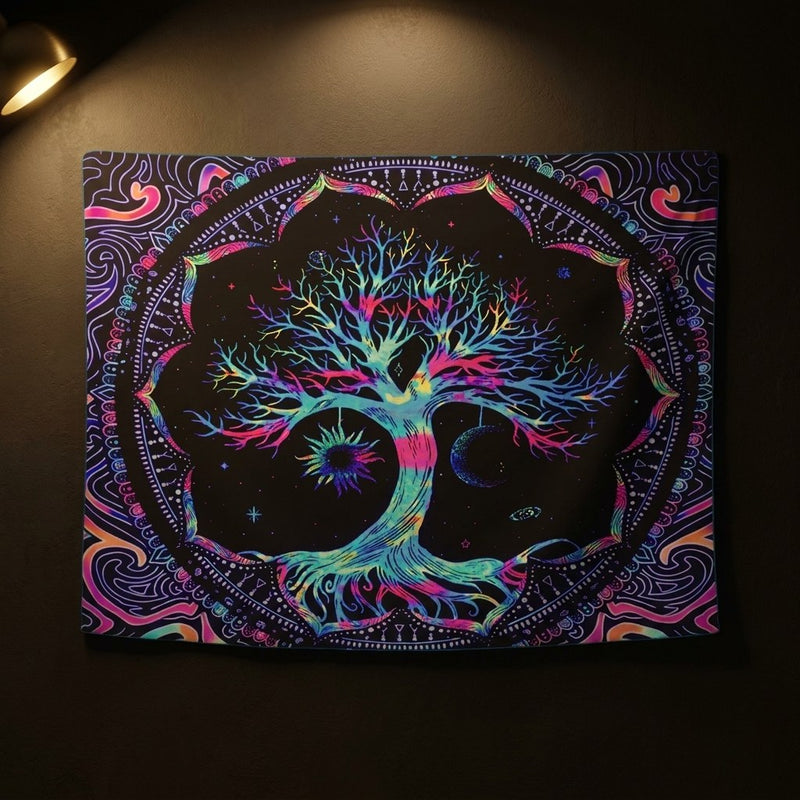 Tenture Arbre de vie 75 × 58 cm en polyester