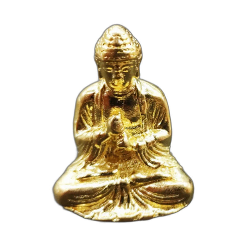 Mini figurine Bouddha dorée en métal