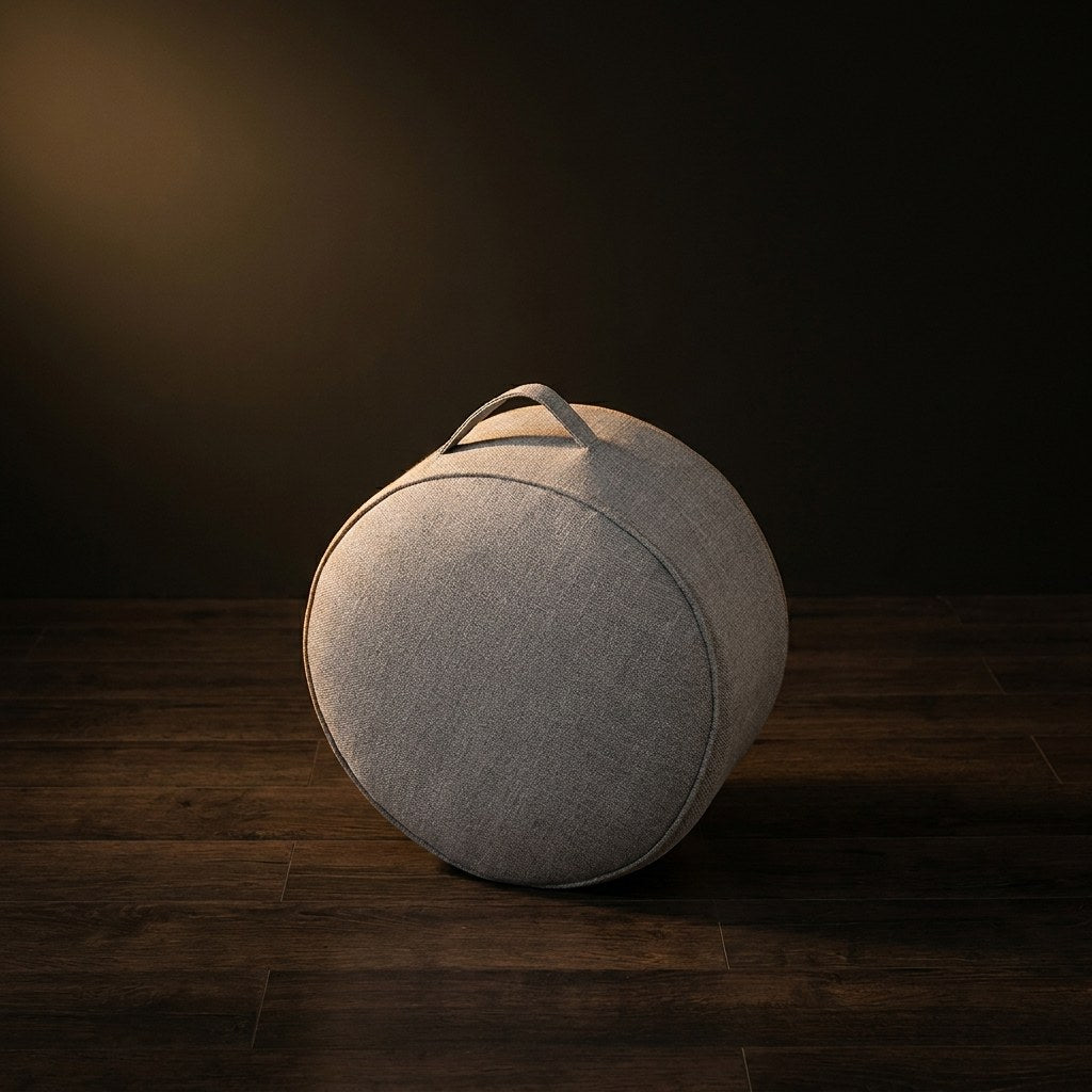 Coussin de méditation rond gris 30 × 30 × 20 cm