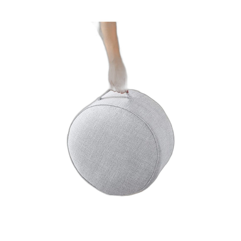 Coussin de méditation rond gris 30 × 30 × 20 cm